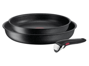 Zestaw patelni TEFAL L3999032 Ingenio Black Stone 24 + 28 cm uchwyt