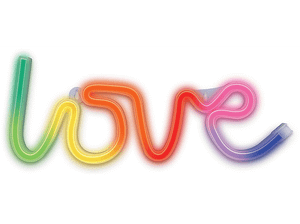 Neon FOREVER TF1 LED RGB Love + pilot Wielobarwny FLRN01