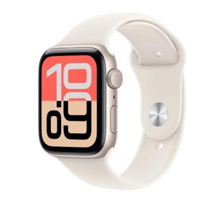 Apple Watch SE 3 GPS+Cellular koperta 44 mm z aluminium w kolorze księżycowej poświaty, pasek sportowy w kolorze księżycowej poświaty - rozmiar S/M