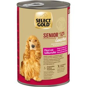 SELECT GOLD Sensitive karma mokra dla psów seniorów Konina z batatami 6x400 g