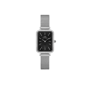 Daniel Wellington DW Watch Quadro Lumine Bezel Sterling Black MOP 20x26mm Silver