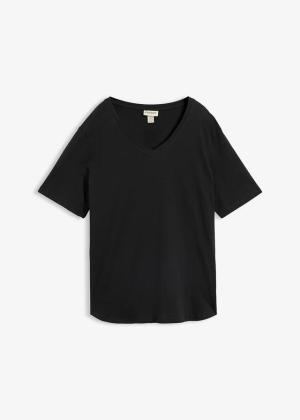 Szeroki T-shirt z bawełny organicznej