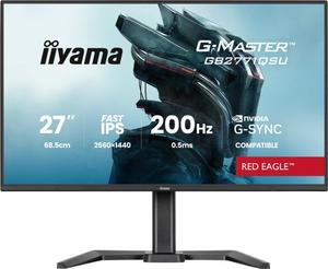 IIYAMA Monitor 27 cali GB2771QSU-B1 QHD,Fast IPS,200Hz,HAS (150) PIVOT,2xUSB 3.2,2xUSB C,0,5ms,2xHDMI,DP,350cd,Adaptive G-SYNC 2560x1440@48-240Hz DP o