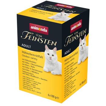 animonda Vom Feinsten mokra karma dla kota, Adult, pakiet mieszany 6x100 g Odmiana kurczaka
