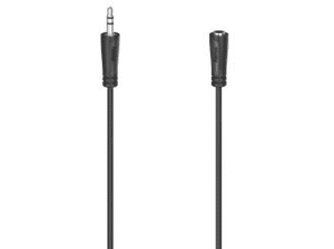 Kabel HAMA 3.5 mm Jack Wtyk - gniazdo Stereo 3.0 m Czarny