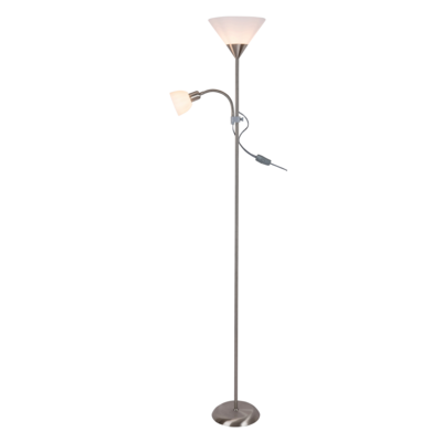 Lampa podłogowa Action E27/100 W E14/25 W złoty
