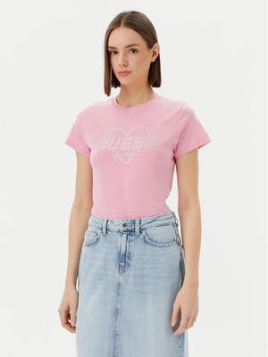 Guess T-Shirt V5GI10 K9RM1 Różowy Regular Fit