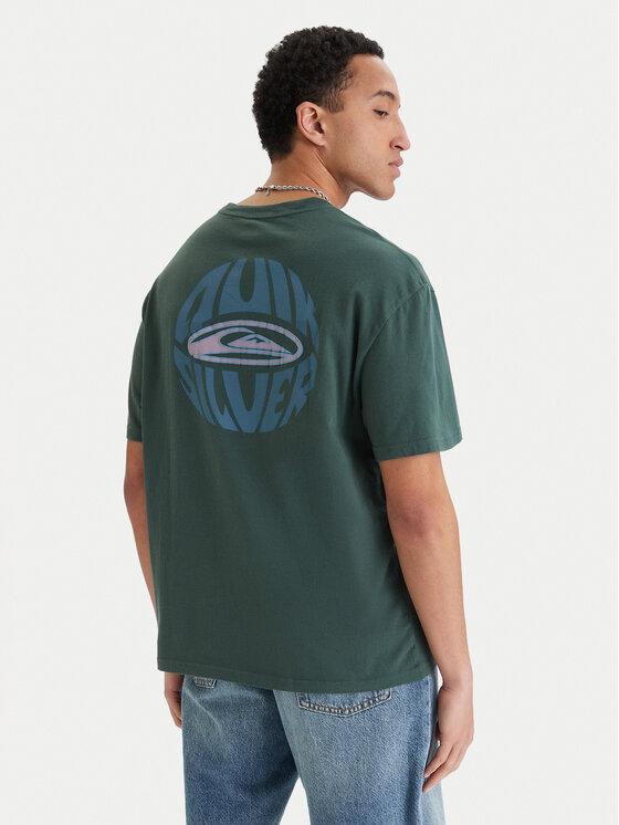 Quiksilver T-Shirt Quikglobe EQYZT08295 Zielony Comfort Fit