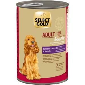 SELECT GOLD mokra karma dla psa Sensitive Adult Jagnięcina z łososiem i ziemniakami 24x400 g