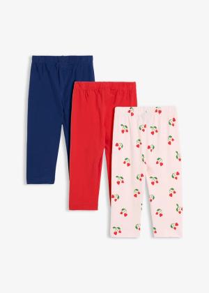 Legginsy rybaczki z elastycznej mieszanki bawełny (3 szt.)