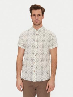 INDICODE Koszula Haiko 20-529 Beżowy Slim Fit