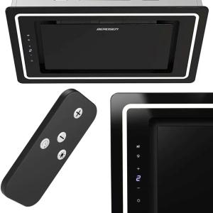 Okap kuchenny podszafkowy do zabudowy 52cm czarny LED premium Berdsen