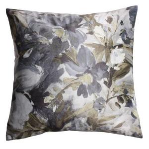 Poduszka MORI 45 x 45 cm szaro-oliwkowy kwiaty 2S
