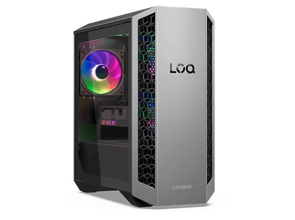 Komputer stacjonarny LENOVO LOQ Tower 26ADR10 / AMD Ryzen™ 7 8745HX 32GB 1TB GeForce RTX™ 5060 Ti Windows 11 Home Szaro-czarny