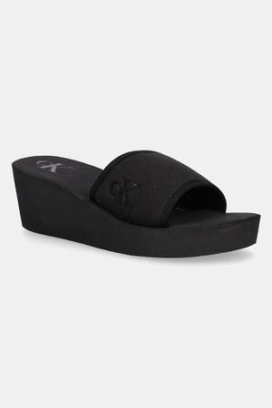Calvin Klein Jeans klapki BEACH WEDGE SLIDE CANVAS