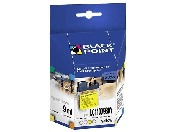 Tusz BLACK POINT BPBLC1100/980Y Zamiennik do Brother LC1100/980Y