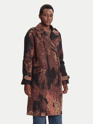 Desigual Płaszcz przejściowy Brushed Lacroix 25WWEW05 Brązowy Loose Fit