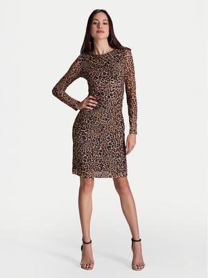 Swing Sukienka koktajlowa 5AI17600 Beżowy Slim Fit