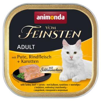 animonda Vom Feinsten mokra karma dla kota, Adult, z pysznym nadzieniem Indyk, wołowina i marchewka 32x100 g