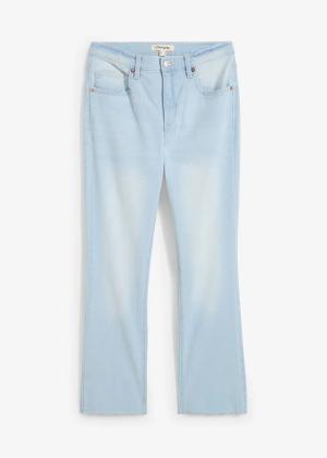 Jeansy flared, high waist, cropped
