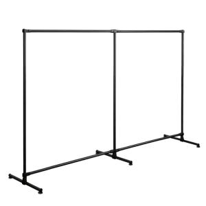 STOJAK ODZIEŻOWY NA UBRANIA CZARNY 300x150cm BUTIK GARDEROBA BLACK c1