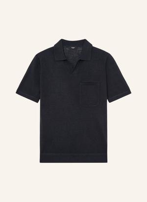 Reiss Dzianinowa Koszulka Polo Fairmont blau