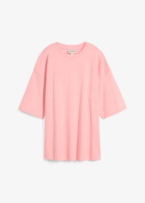 Długi T-shirt z dzianiny interlock