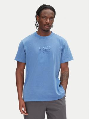G-Star Raw T-Shirt Multi Logo D26049-C756 Niebieski Loose Fit