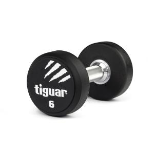 TIGUAR hantle treningowy ciężarek do ćwiczeń siłowych 6kg czarny