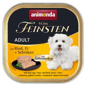 animonda Vom Feinsten mokra karma dla psa, Adult, Wołowina, jajko i szynka z nadzieniem 22x150 g