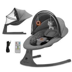 KINDERKRAFT LUMI 2 ELEKTRYCZNY LEŻACZEK BUJACZEK DARK GREY