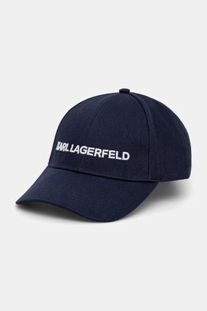 Karl Lagerfeld czapka z daszkiem bawełniana K/ESSENTIAL