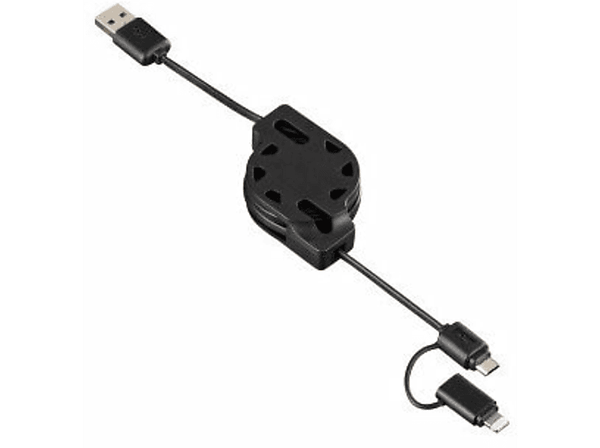 Kabel HAMA USB - microUSB/Lightning 1.2m Czarny