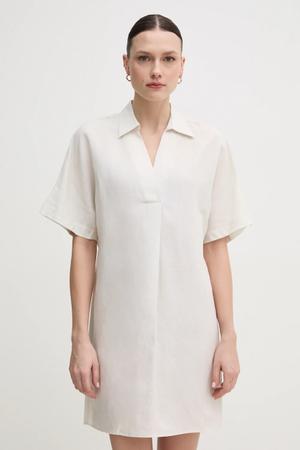 Calvin Klein sukienka z domieszką lnu