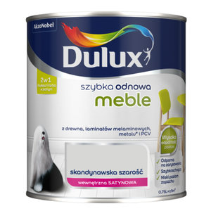 Farba akrylowa Dulux Szybka Odnowa Meble 0,75 l – skandynawska szarość