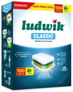 Tabletki Do Zmywarki Ludwik Classic Lemon Cytrynowe Oxy Power 100 szt