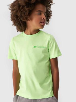 4F JUNIOR T-shirt bawełniany M1558 zielony (140)