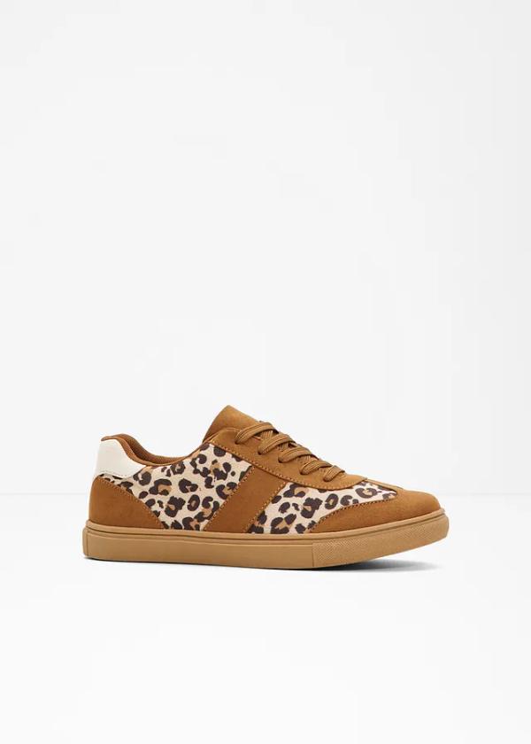 Sneakersy ze wzorem w panterkę
