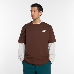 Koszulka męska New Balance Numeric MT53706ABJ– brązowa
