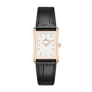 Daniel Wellington DW Watch Bound Black Crocodile Rose Gold 22x32