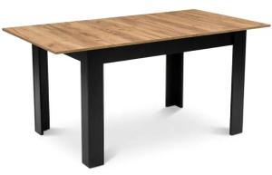 Stół Rozkładany do Jadalni Kuchni Salonu 120/160x80 Dąb Craft/Czarny Loft