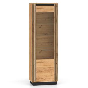 Witryna z lamelami URSO 04 | Dąb craft złoty, czarny