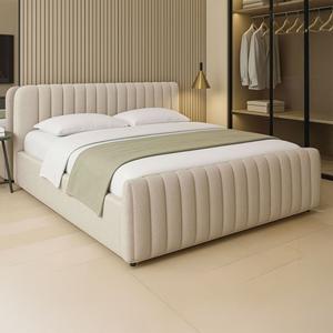 Łóżko tapicerowane z pojemnikiem SFG0160 | 180x200 | Boucle | Beż #3