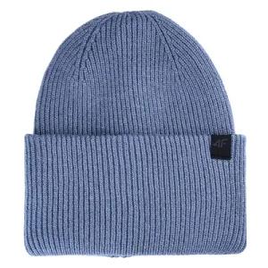 4F czapka bawełniana zimowa U511 niebieska (one size)