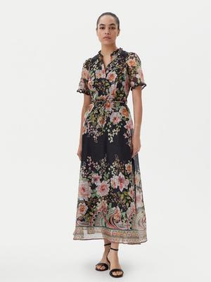 Hale Bob Sukienka letnia with silk 4YPR654M Czarny Regular Fit