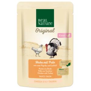 REAL NATURE Original mokra karma dla kota, kociąt, Kurczak z indykiem 12x85 g
