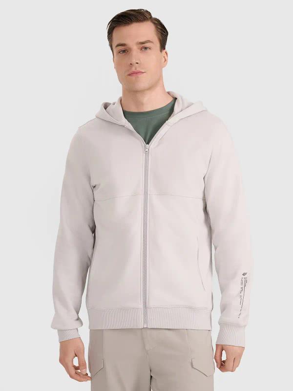 4F rozpinana bluza z kapturem męska 4FWAW25TSWSM1903 szara (XXL)