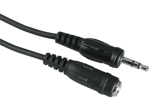 Kabel-przedłużacz HAMA Jack 3.5 mm 5 m Czarny