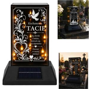 LAMPION SOLARNY 3D LED ZNICZ SZKLANY EFEKT NIESKOŃCZONOŚCI PREMIUM + GRAWER