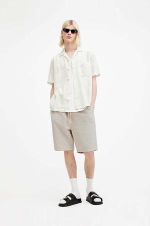 AllSaints szorty z domieszką lnu HANBURY